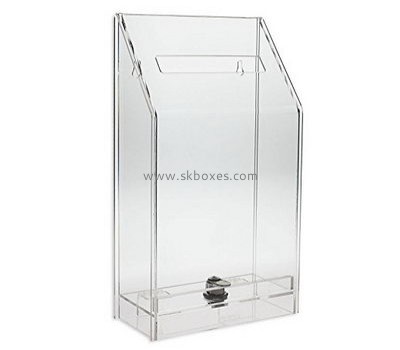 Factory customer suggestion box clear acrylic ballot box clear plastic ballot box BBS-070