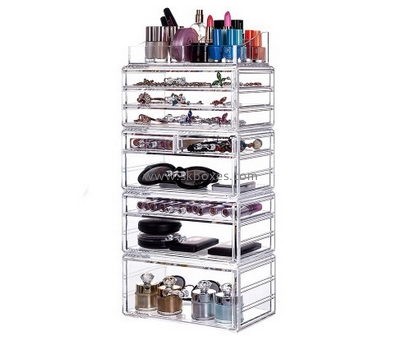 Custom clear acrylic case big makeup case cosmetic case organizer BMB-092
