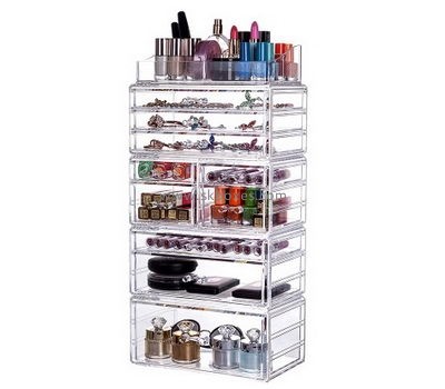 Acrylic box manufacturer custom large makeup case organizer makeup organiser box BMB-104