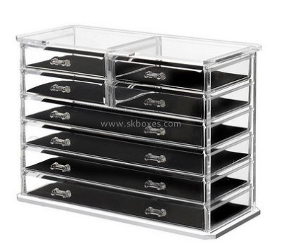 Custom acrylic perspex storage boxes best makeup organizer case makeup case large BMB-107