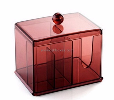 Custom acrylic transparent makeup box cheap makeup holders acrylic storage boxes with lids BMB-117