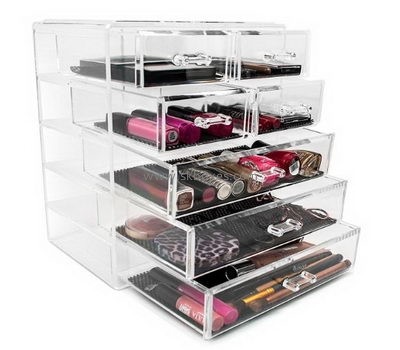 Custom clear large acrylic lucite storage boxes makeup case BMB-199
