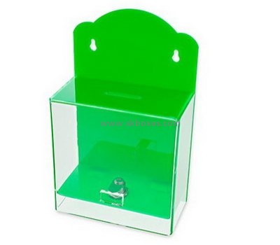 Acrylic donation box suppliers custom clear display boxes collection containers for fundraisers BDB-092