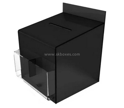 Bespoke black acrylic box for charity BDB-107