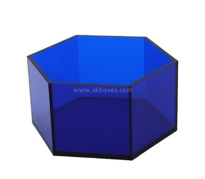 Customize plexiglass hexagon shaped box BDC-1852