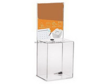 Clear acrylic suggestion box with lock BBS-700