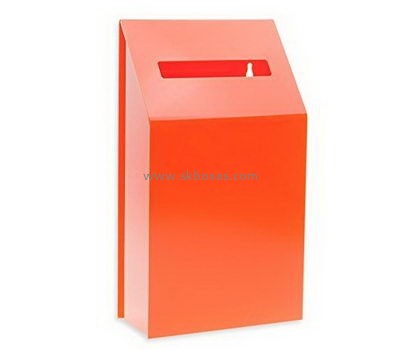 Wall mounted orange acrylic ballot box BBS-703