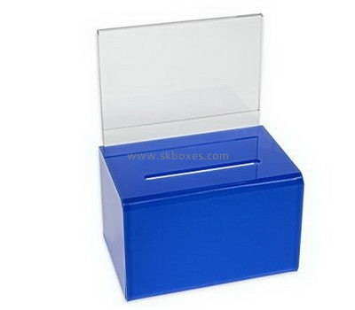 Customize blue acrylic suggestion box BBS-760