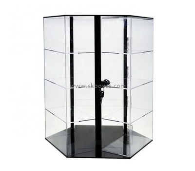 Custom clear acrylic lockable display cabinet BDC-2012