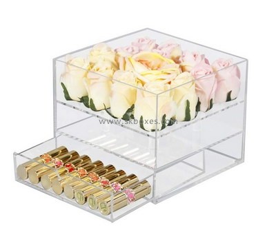 Custom acrylic rose box with drawer BDC-2035