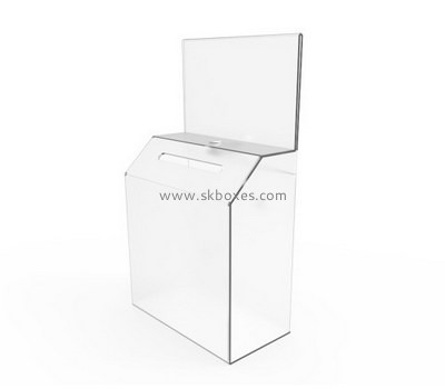 Custom clear acrylic election box BDC-2077
