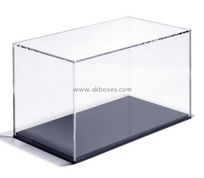 Custom clear acrylic display case with black base BDC-2141