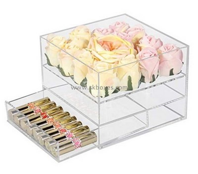 Custom plexiglass roses box with drawer BDC-2183