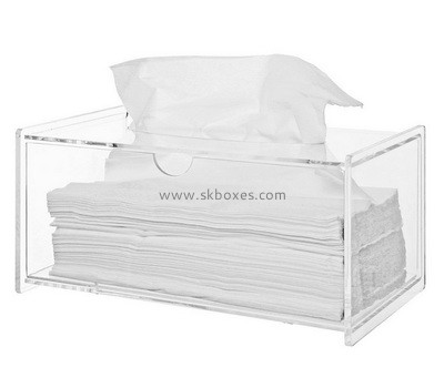 Custom clear acrylic tissue paper box BDC-2213