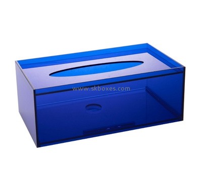 Custom blue acrylic tissue paper holder BDC-2242