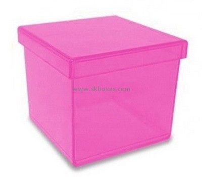 Custom transparent pink acrylic wedding gift box BDC-2259