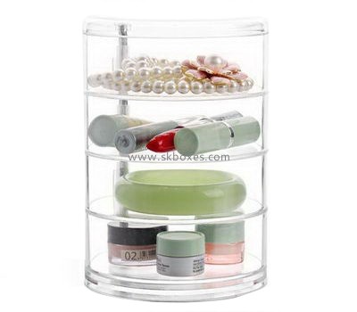 Hot sale customized acrylic box acrylic makeup case box plastic cosmetic box BMB-019