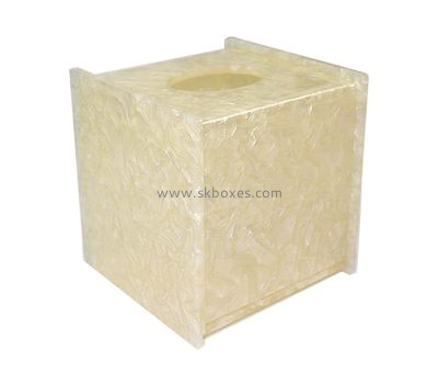 Custom square acrylic tissue paper box BTB-003
