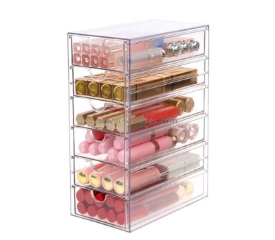 Plexiglass item manufacturer custom acrylic lip gloss holder drawer organizer box BMB-211