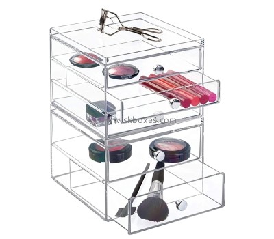 Perspex item supplier custom acrylic beauty drawer organiser box BMB-216