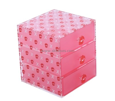 Perspex boxes manufacturer custom acrylic dustproof drawer organizer storage box BSC-107