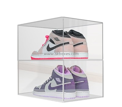 China plexiglass manufacturer custom acrylic shoes storage box BSB-029