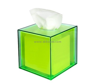Lucite item supplier custom acrylic tissue holder box BTB-233