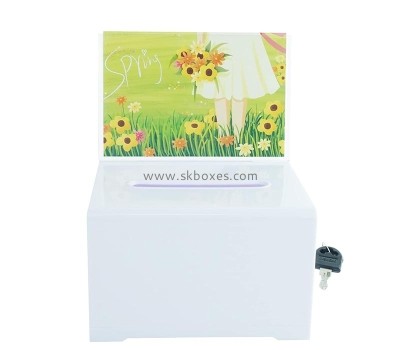 Acrylic boxes manufacturer custom plexiglass fundraising box BDB-294