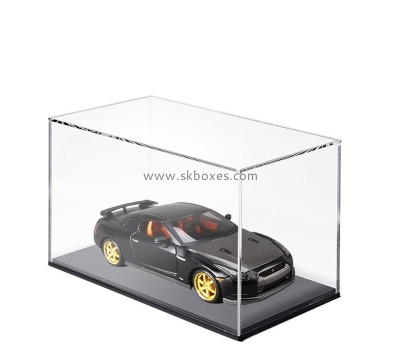 Plexiglass box manufacturer custom acrylic model car showcase with black base BDC-2386