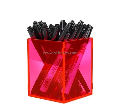 China perspex manufacturer custom acrylic pens organizer box BSC-128