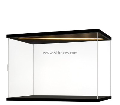 Plexiglass products manufacturer custom acrylic lighted display case for collectibles BLD-061