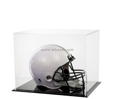 Custom clear acrylic dustproof protection helmet showcase BDC-2390