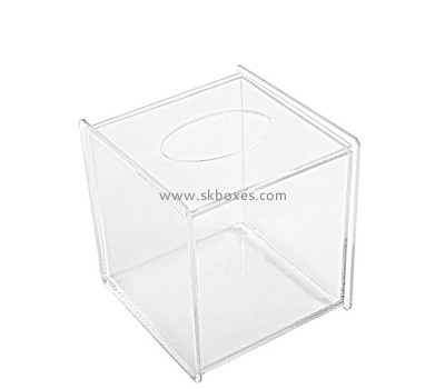 Custom acrylic bathroom tissue holder box BTB-252