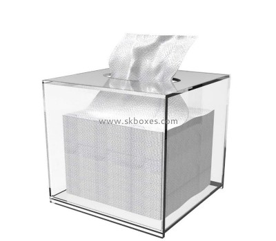 Custom acrylic bathroom dryer sheet container BTB-253