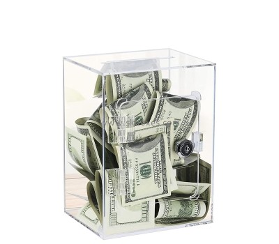 Custom clear acrylic money collection box BBS-793