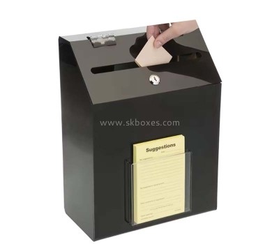 Custom wholesale acrylic suggestion box with notes holder BBS-808