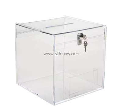 Custom wholesale acrylic lockable suggestion box BBS-809