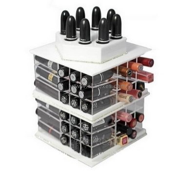Custom design acrylic makeup organizer with dividers for lipsticks BMB-012