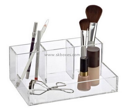 Custom design large acrylic makeup organizer with dividers BMB-011