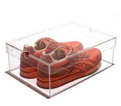 Fashion design transparent acrylic shoe box with lid BSB-008
