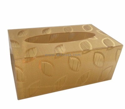 Custom design tissue box wholesale acrylic box square tissue box BTB-028