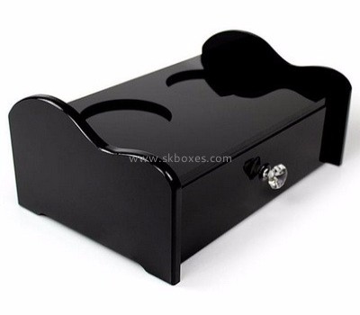 Hot selling acrylic mini tissue box black acrylic box  BTB-047