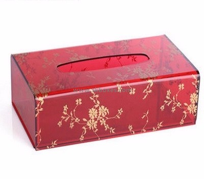 Wholesale acrylic luxury box tissue box holders decoration small plastic box with lid BTB-067