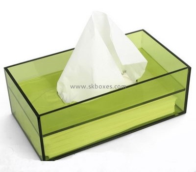 Wholesale acrylic crystal tissue box storage box clear acrylic tissue box holder BTB-082