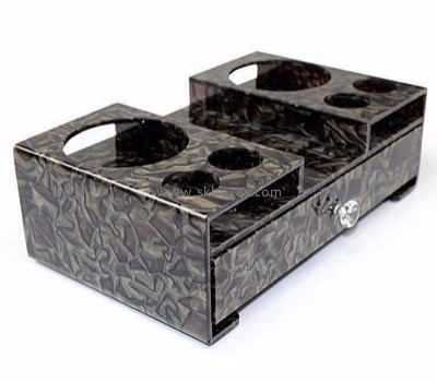 Wholesale acrylic crystal tissue box drawer box plastic storage box with handle BTB-086