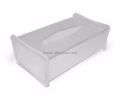 Wholesale acrylic facial tissue box design tissue box holders clear plastic tissue box BTB-088