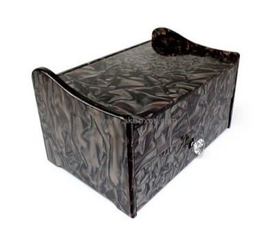 Customized acrylic square tissue box custom box plastic drawer storage box BTB-097