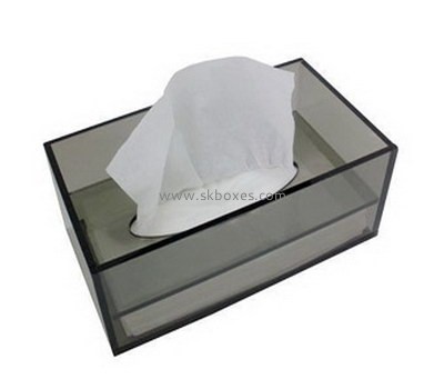 Custom acrylic plastic box facial tissue box design perspex box BTB-109