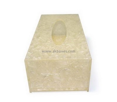Customized acrylic paper tissue box mini plastic box square acrylic box BTB-122