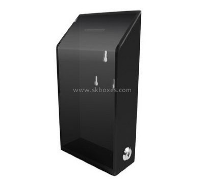 Factory direct sale acrylic suggestion box black ballot box large ballot box BBS-020